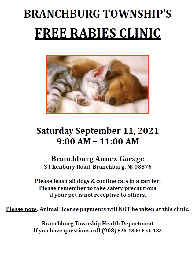 Branchburg typ rabies clinic 9-11-21