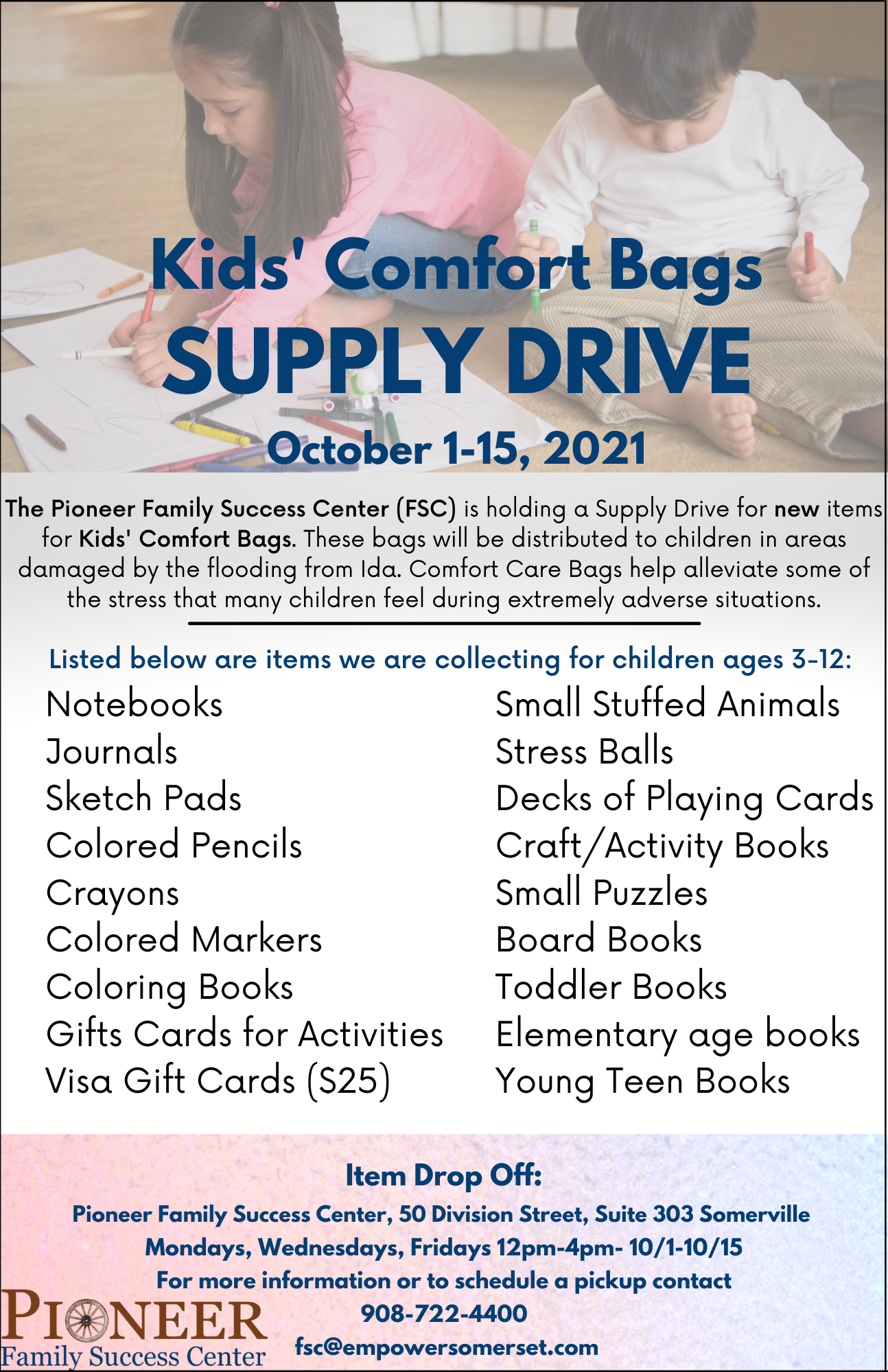 Comfort Care Bag Donation Drive Final