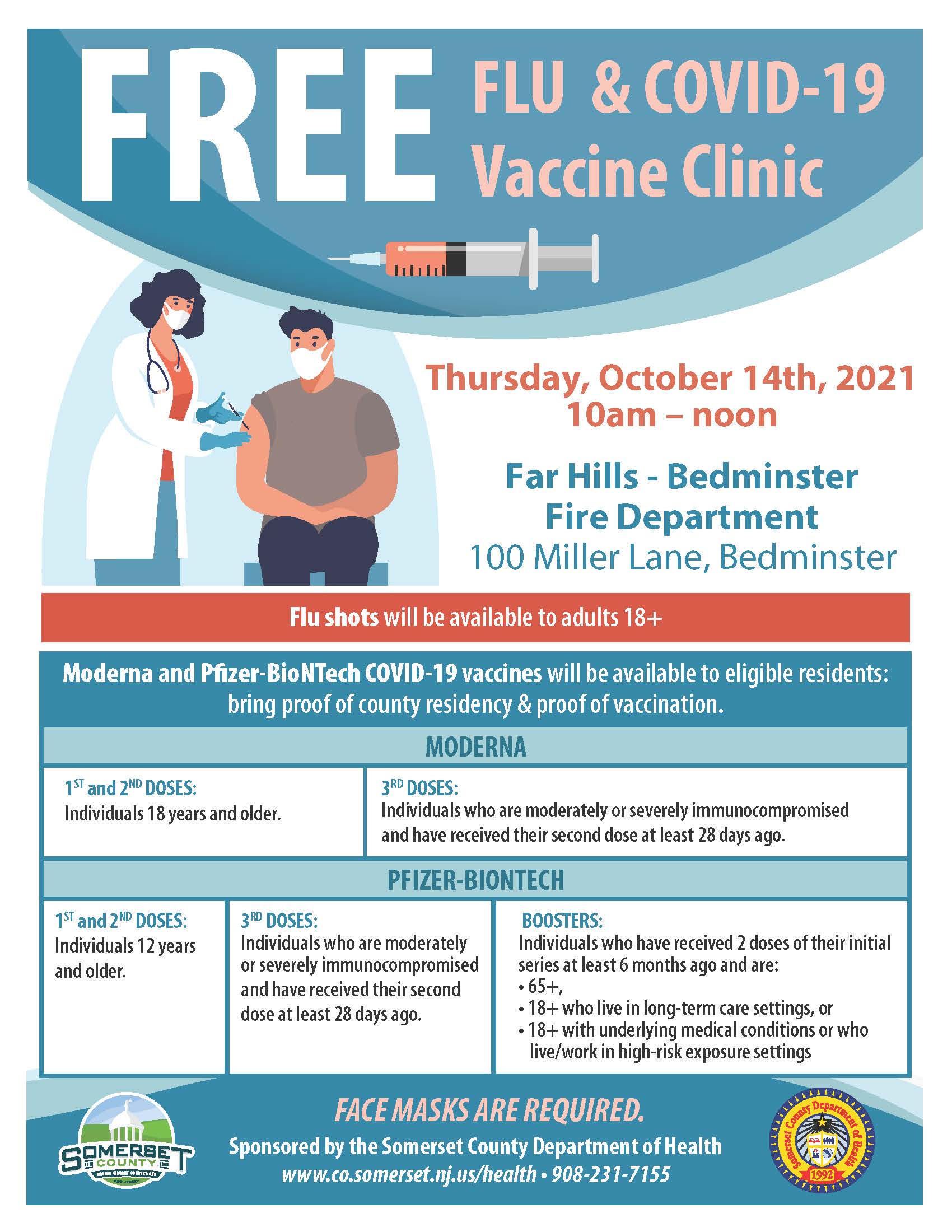 Flu-COVID Clinic Bedminster 10-14-21