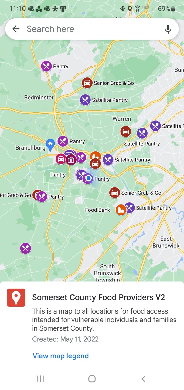 Mobile food access map