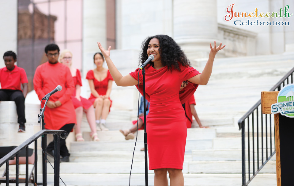 singer at Juneteenth 2022