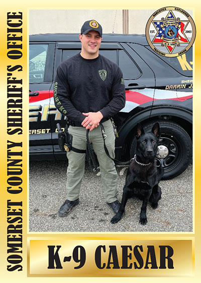 K9 Caesar baseball card