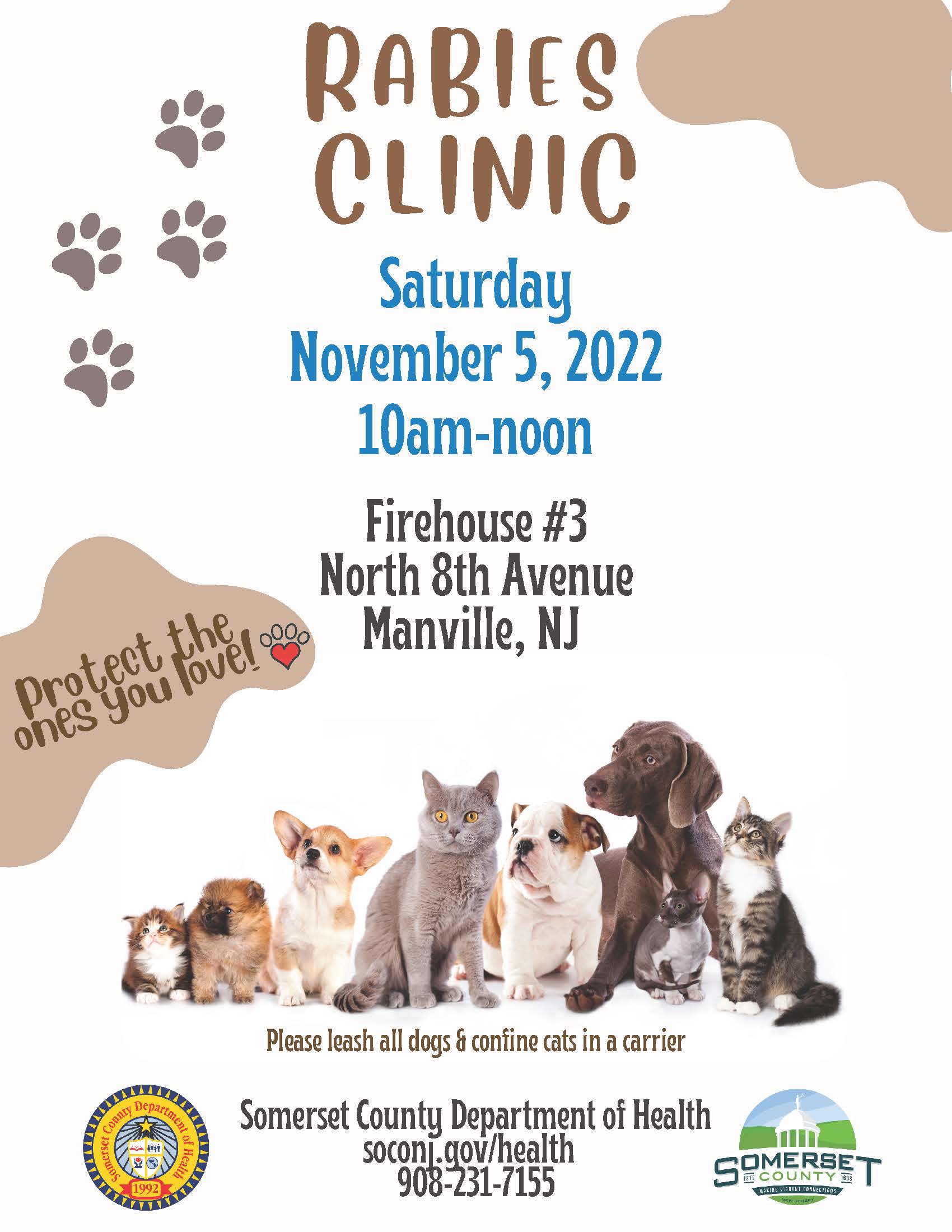 Rabies Clinic - Manville Nov 5 2022