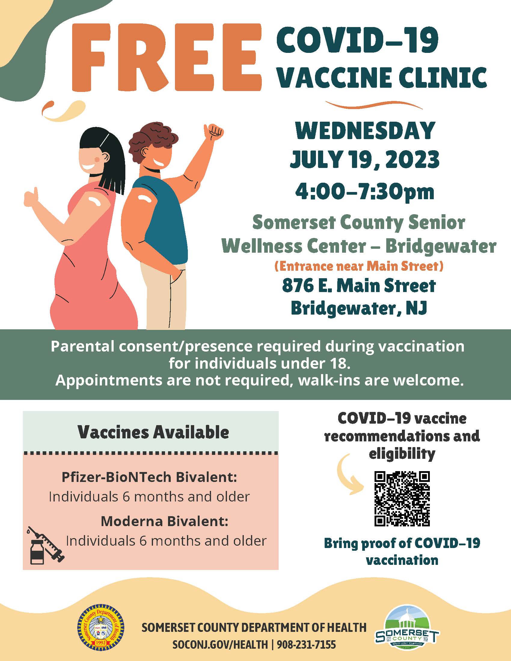 COVID Vaccine Clinic - Bridgewater - July 19 2023