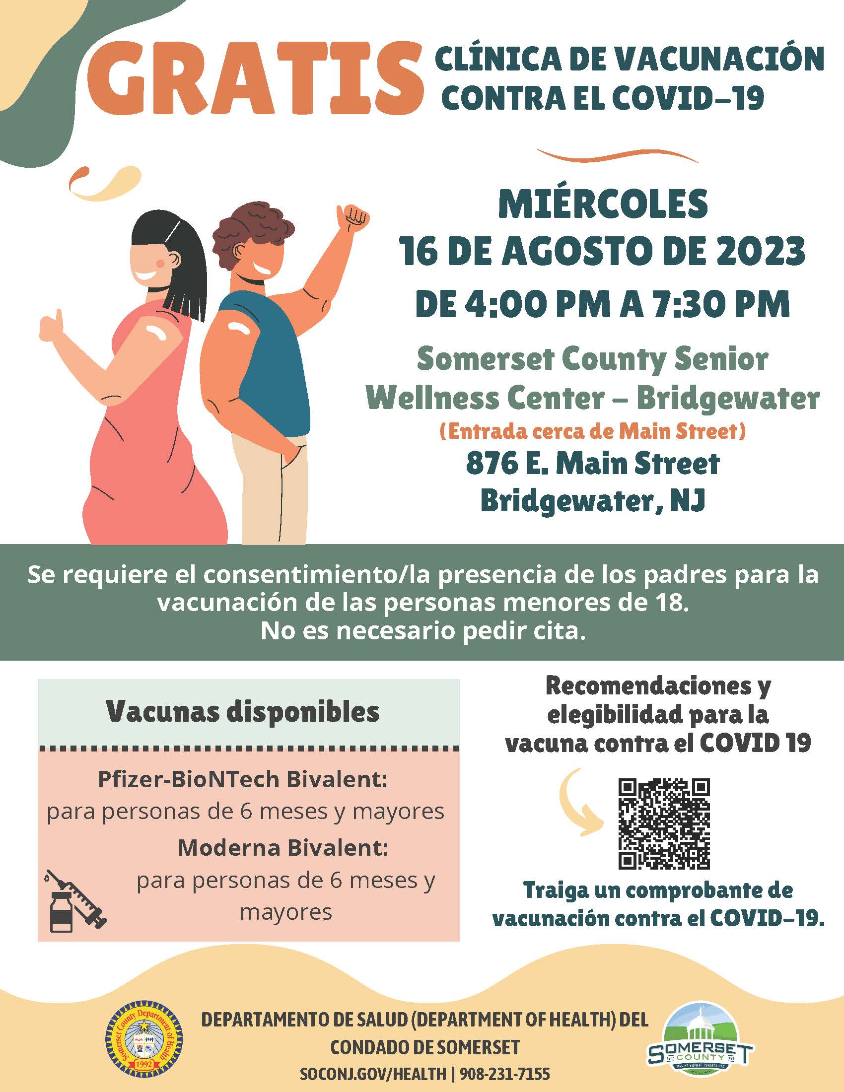 SPANISH COVID Vaccine Clinic - Bridgewater - August 16 2023