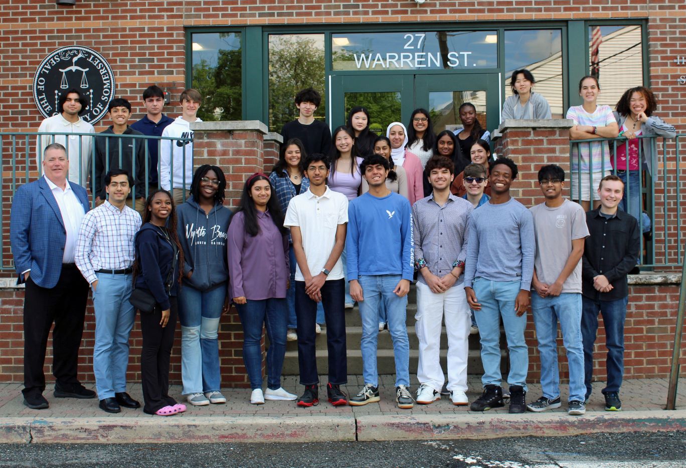 Group photo of high school students in Youth Leadership Somerset