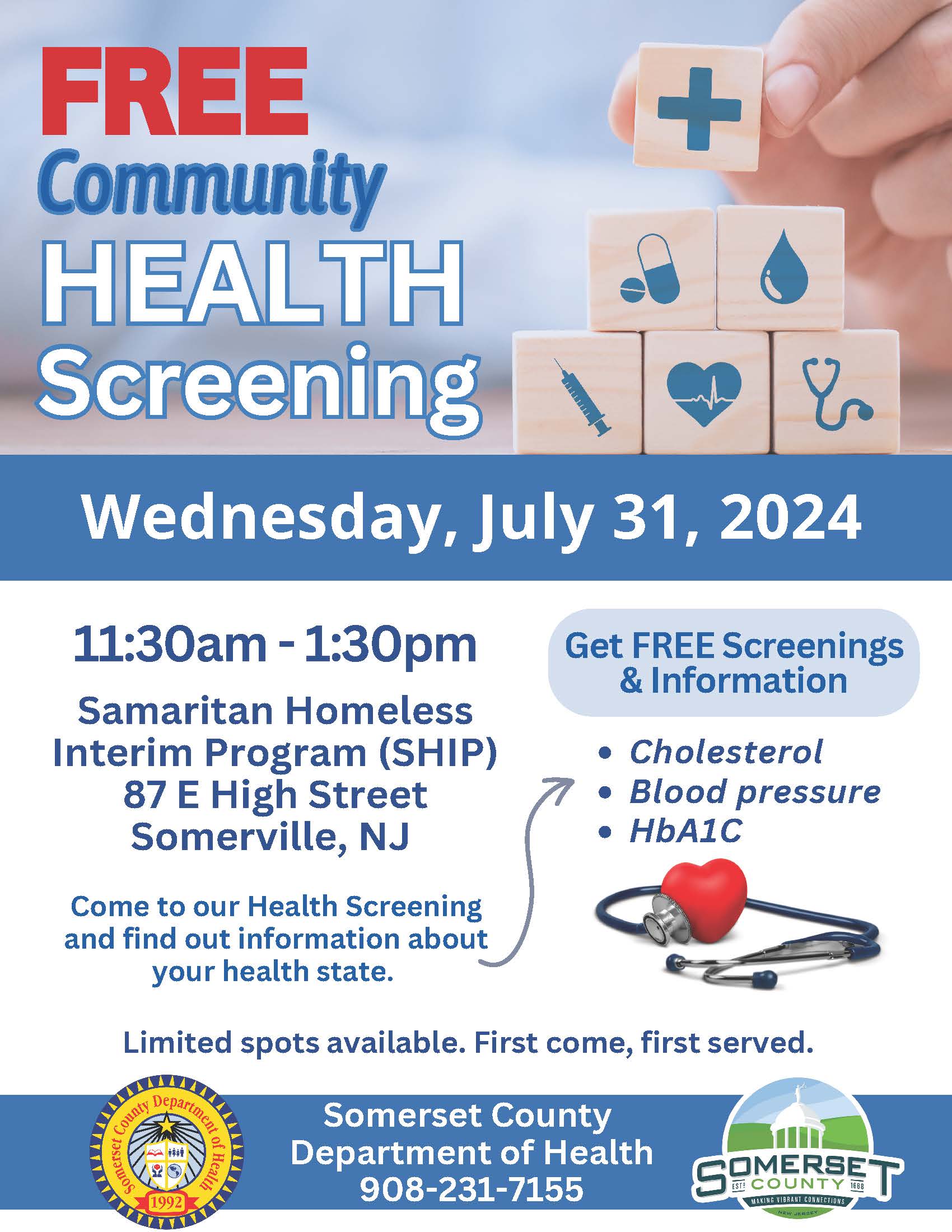 SHIP Health Screening Flyer 7-31-24