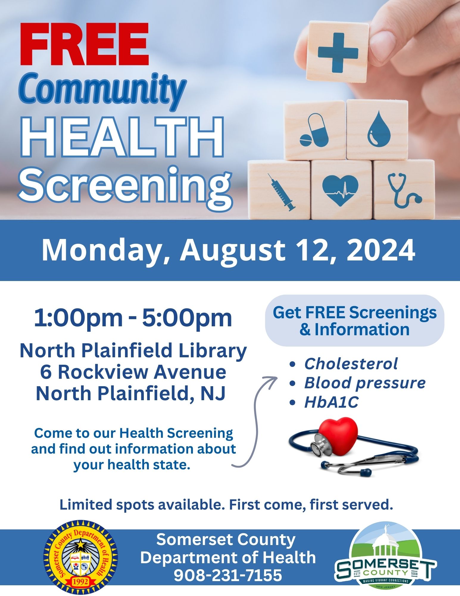 NP Library Health Screening 8-12-24