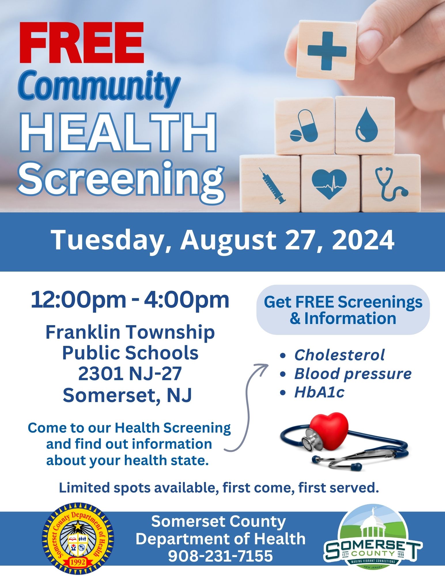 Franklin Twp Public Schools Health Screening 8-27-24