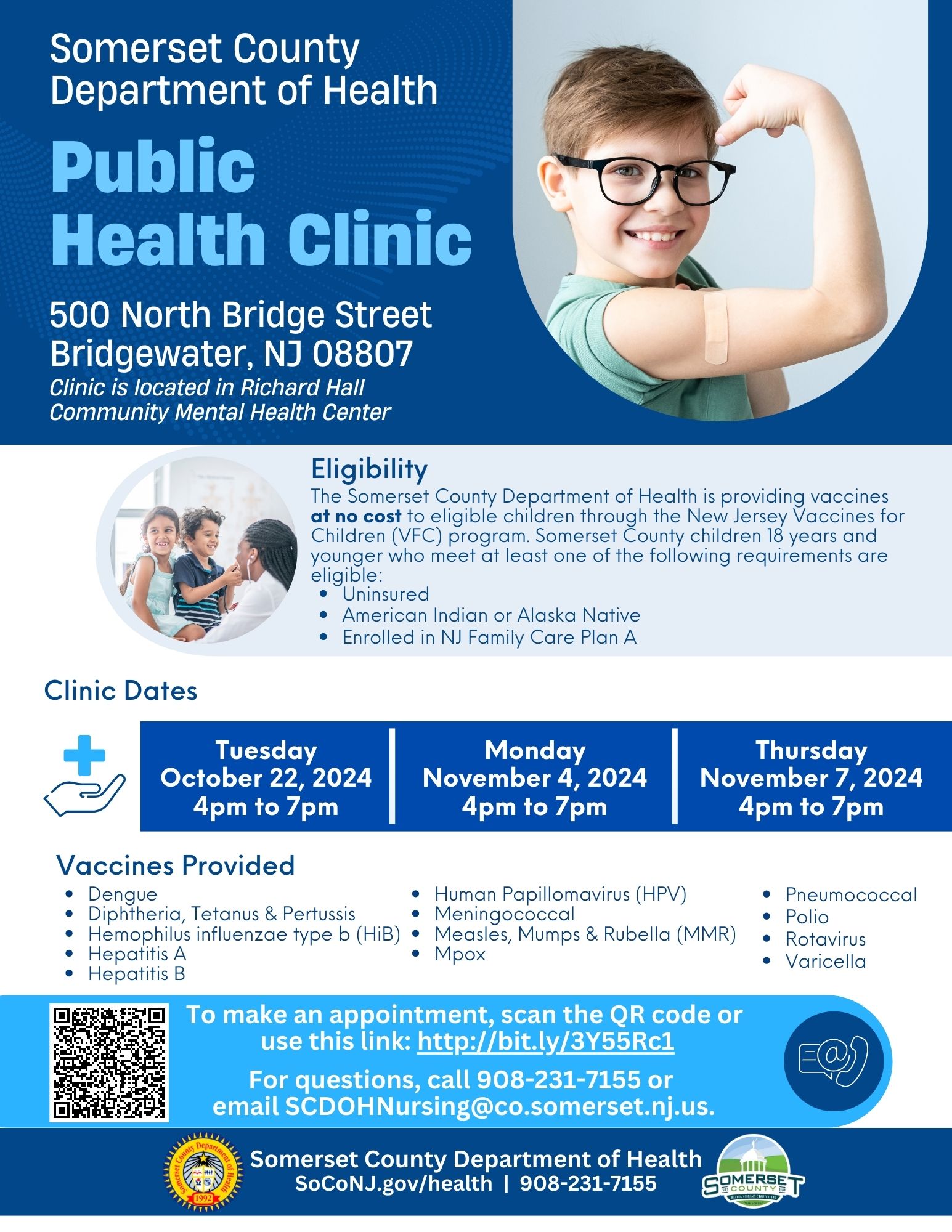 SCDOH Public Health Clinic Flyer - Oct-Nov Dates