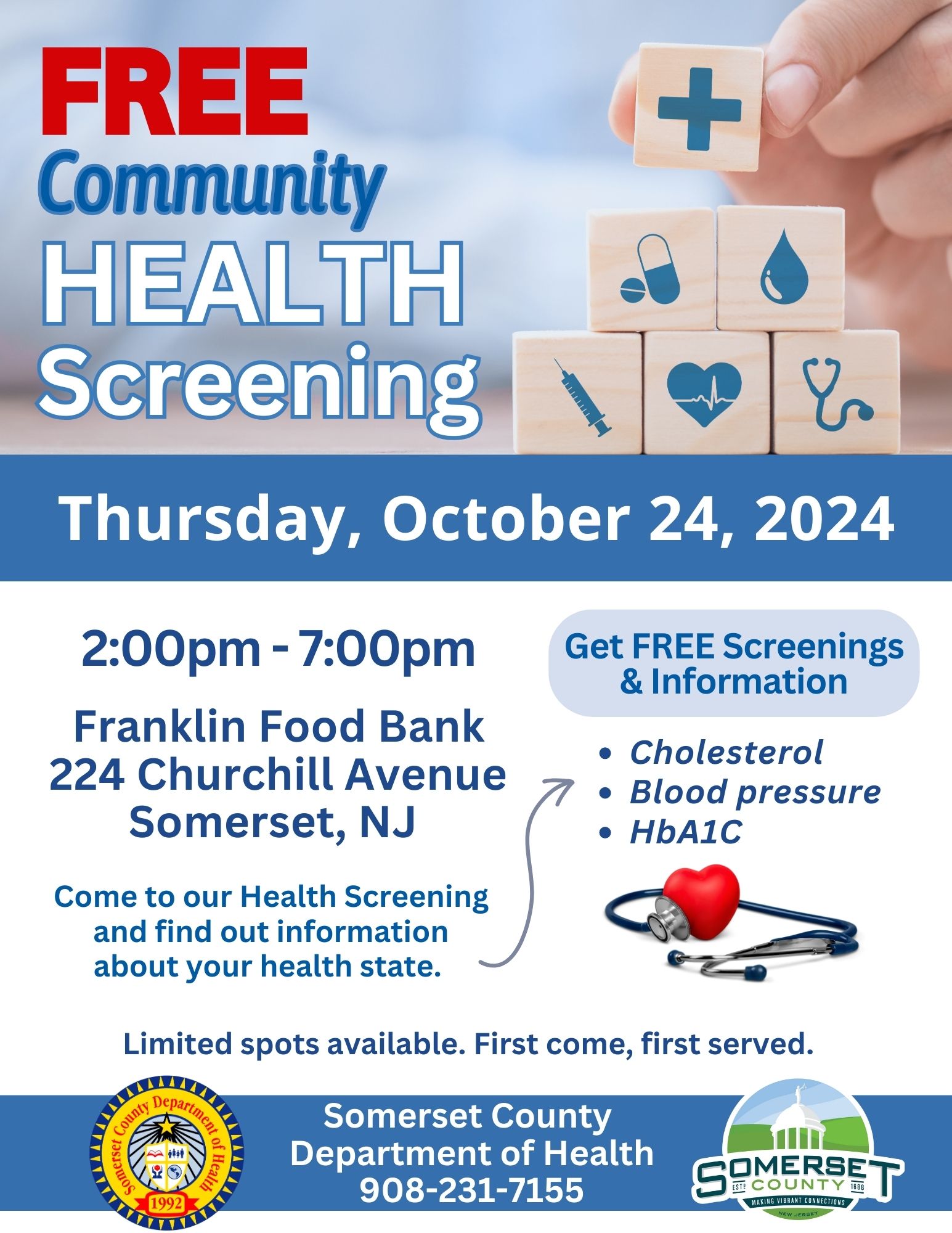 Franklin Food Bank Screening Flyer 10-24-24