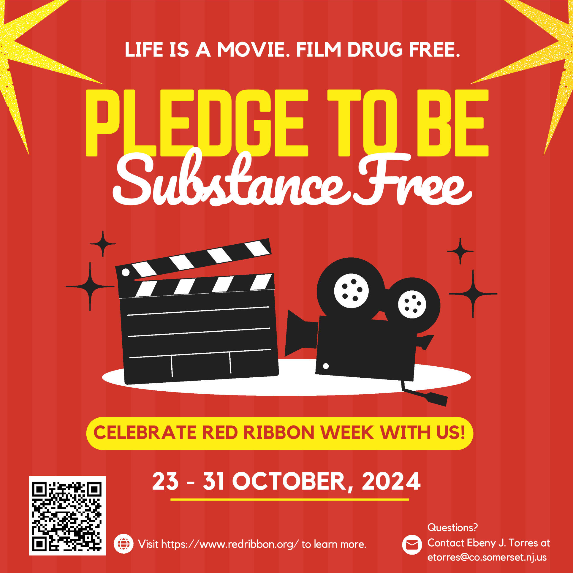 Life is a Movie. Film Substance Free SC RRW Flyer