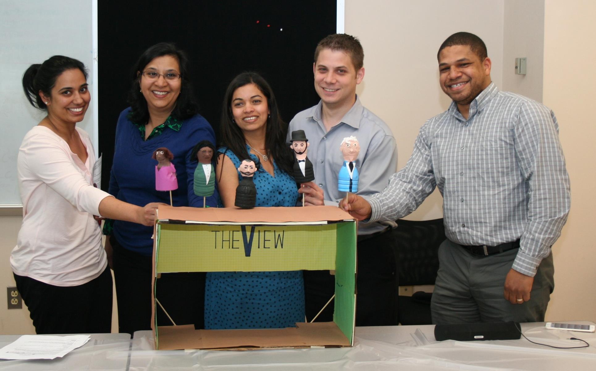 Members of the Class of 2015 showed their creativity through a leadership styles puppet show