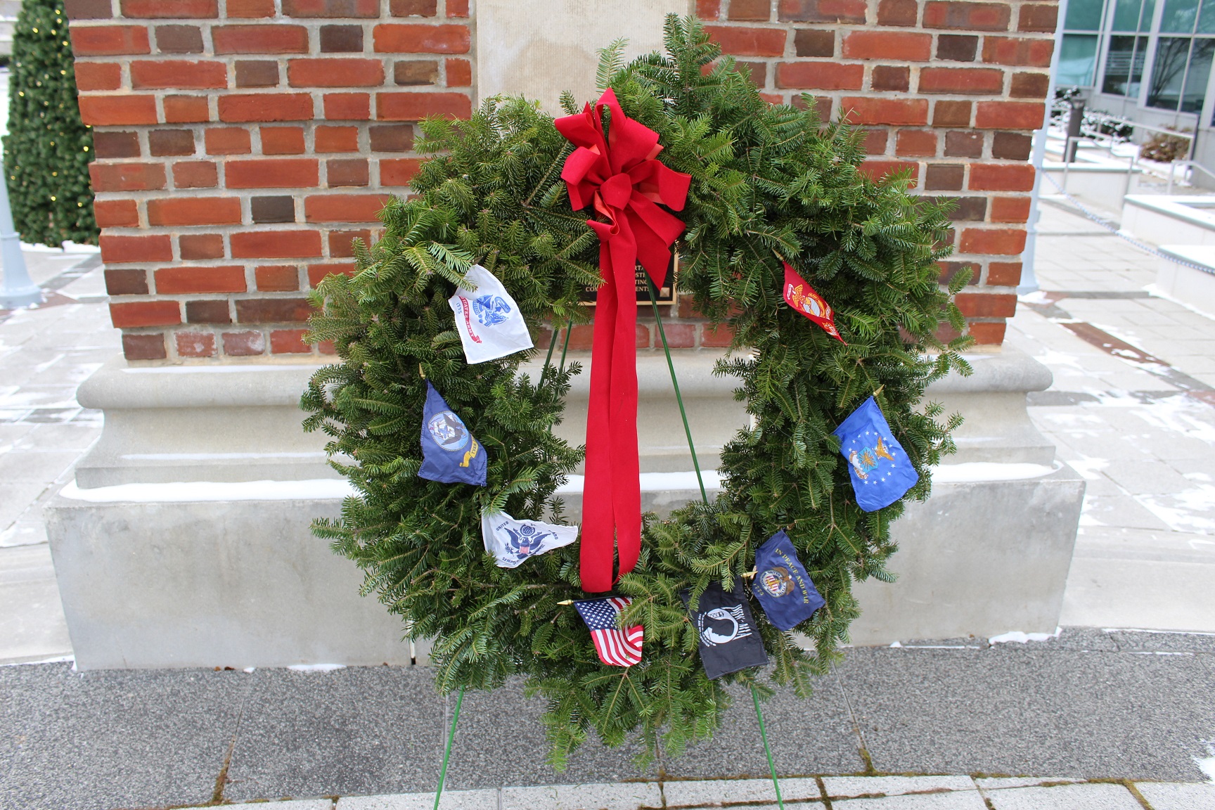 Wreath at Somerville Veterans Plaza