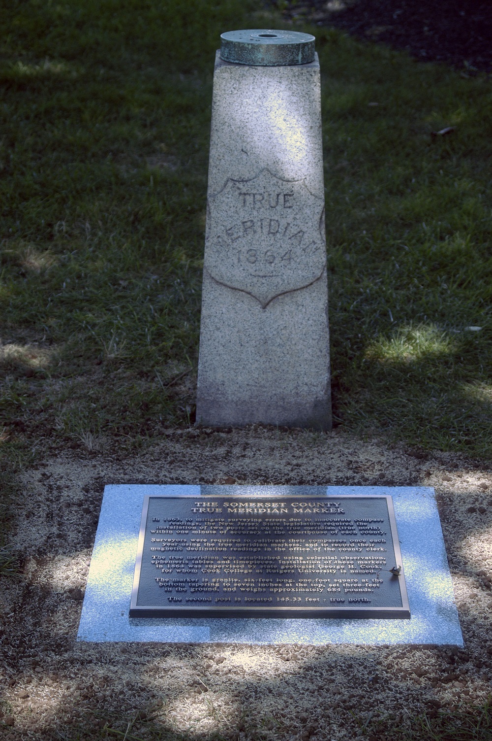 True Meridian Marker with Plaque