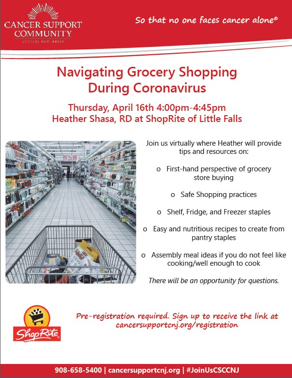 Grocery shopping - virtual april 16